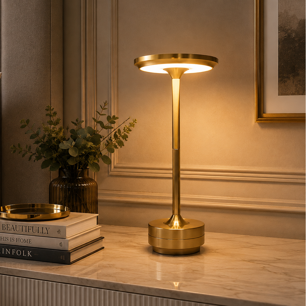 Varenmere Aurelia Touch Rechargeable Table Lamp – Gold