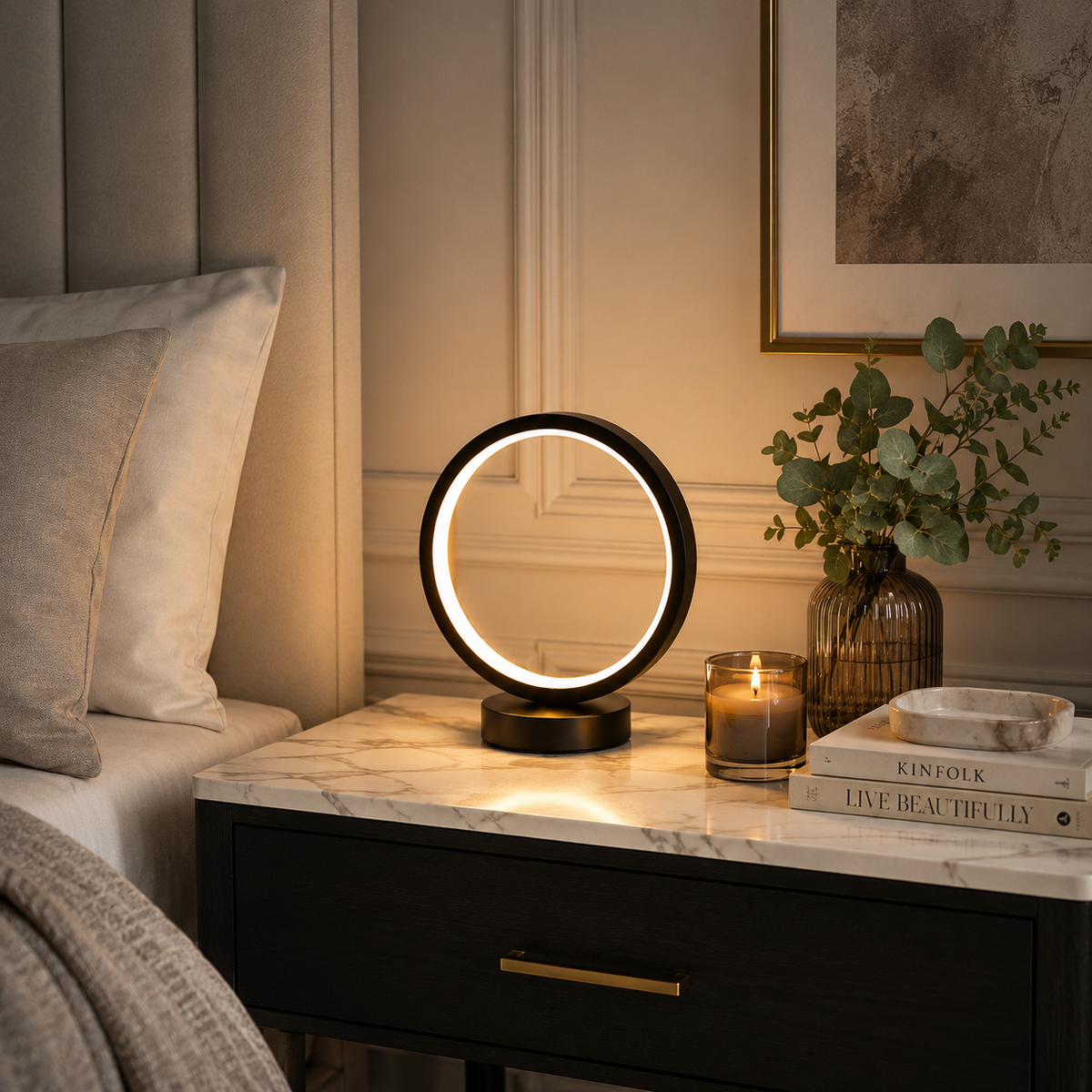 Halo Ring Dimmable LED Table Lamp – alternate product view